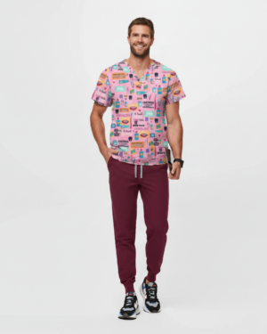 8014 – Royal Scrub Set